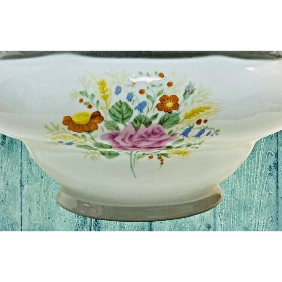 Vintage Favolina POLAND Soup Tureen & Ladle Floral - Picture 2 of 10